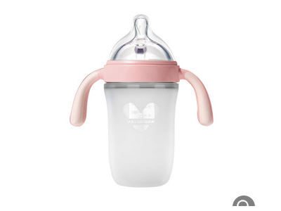 威仑帝尔婴儿硅胶奶瓶新生儿广口奶瓶带手柄吸管奶瓶批发母婴用品