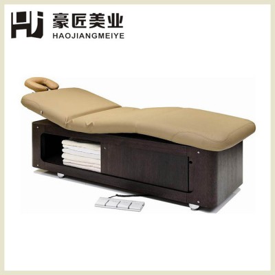 广州豪匠美业家具床厂  专业定做新款 实木美容床按摩床美容美体床  理疗床**批发X106